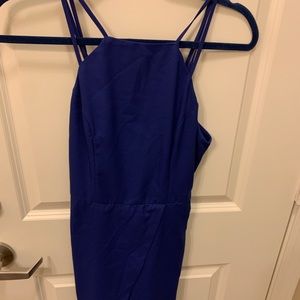 Tea and cup blue dress